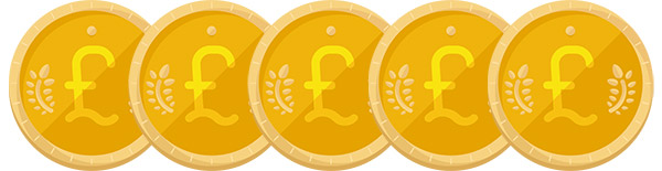 5 Pound Deposit Bonus Illustration