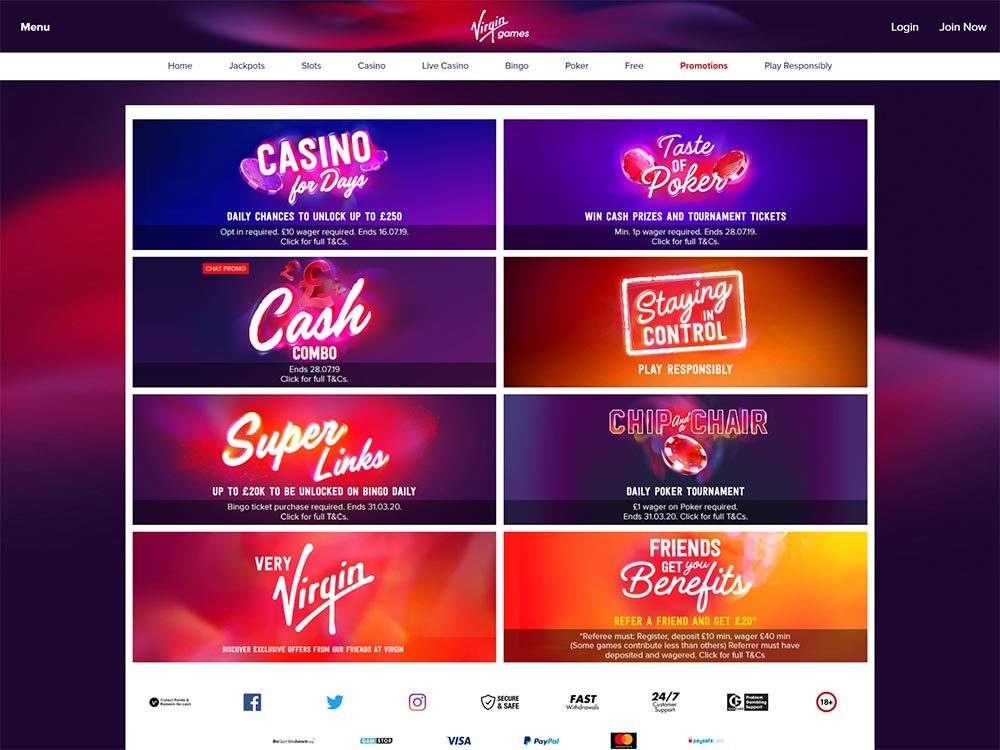 Virgin Games Casino Promotions
